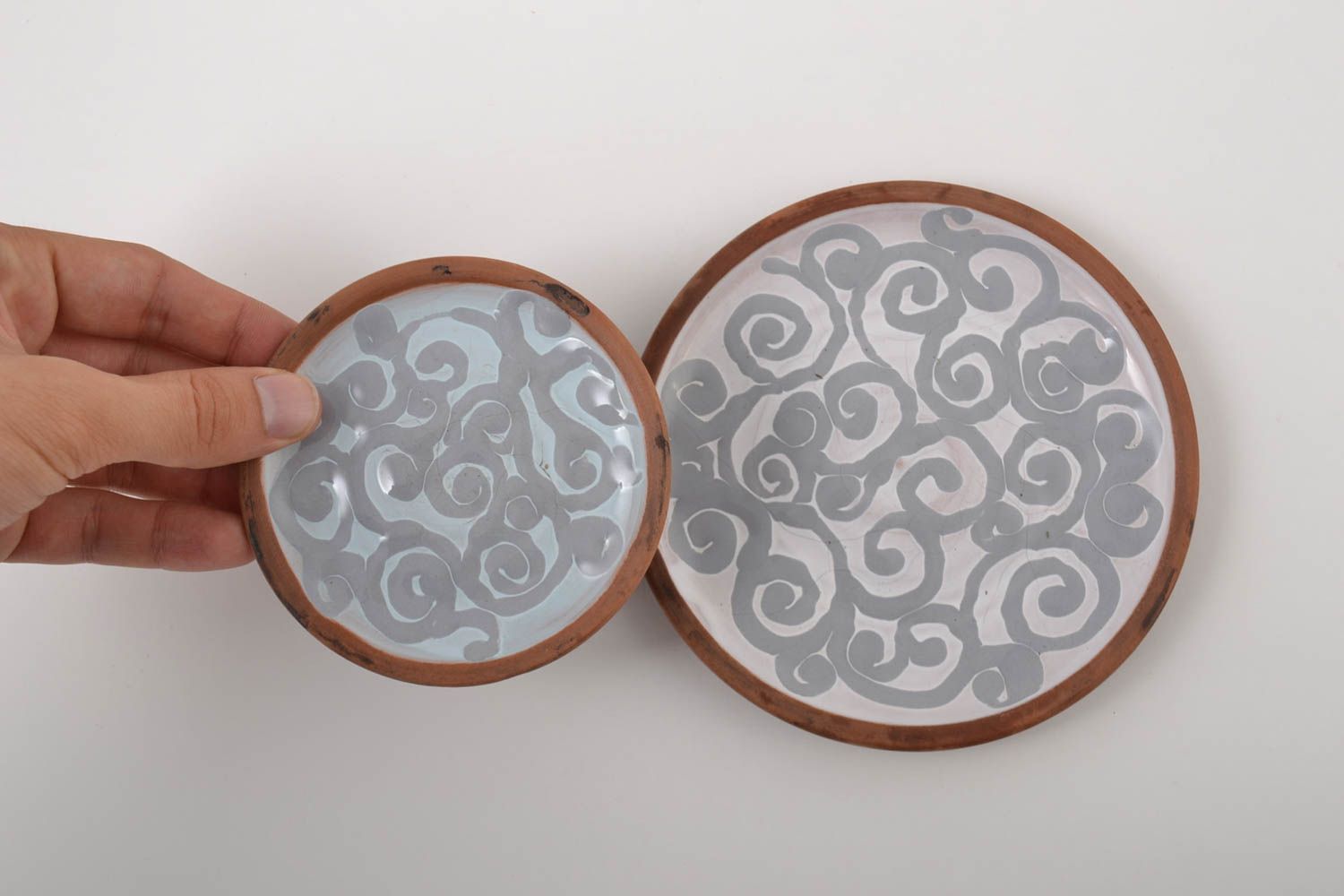 Platos de cerámica decorados hechos a mano utensilios de cocina vajilla moderna foto 5