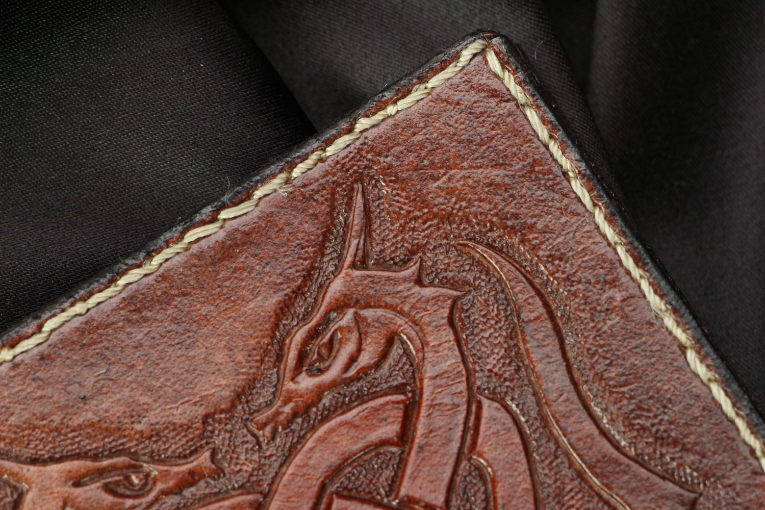Leather passport cover photo 3