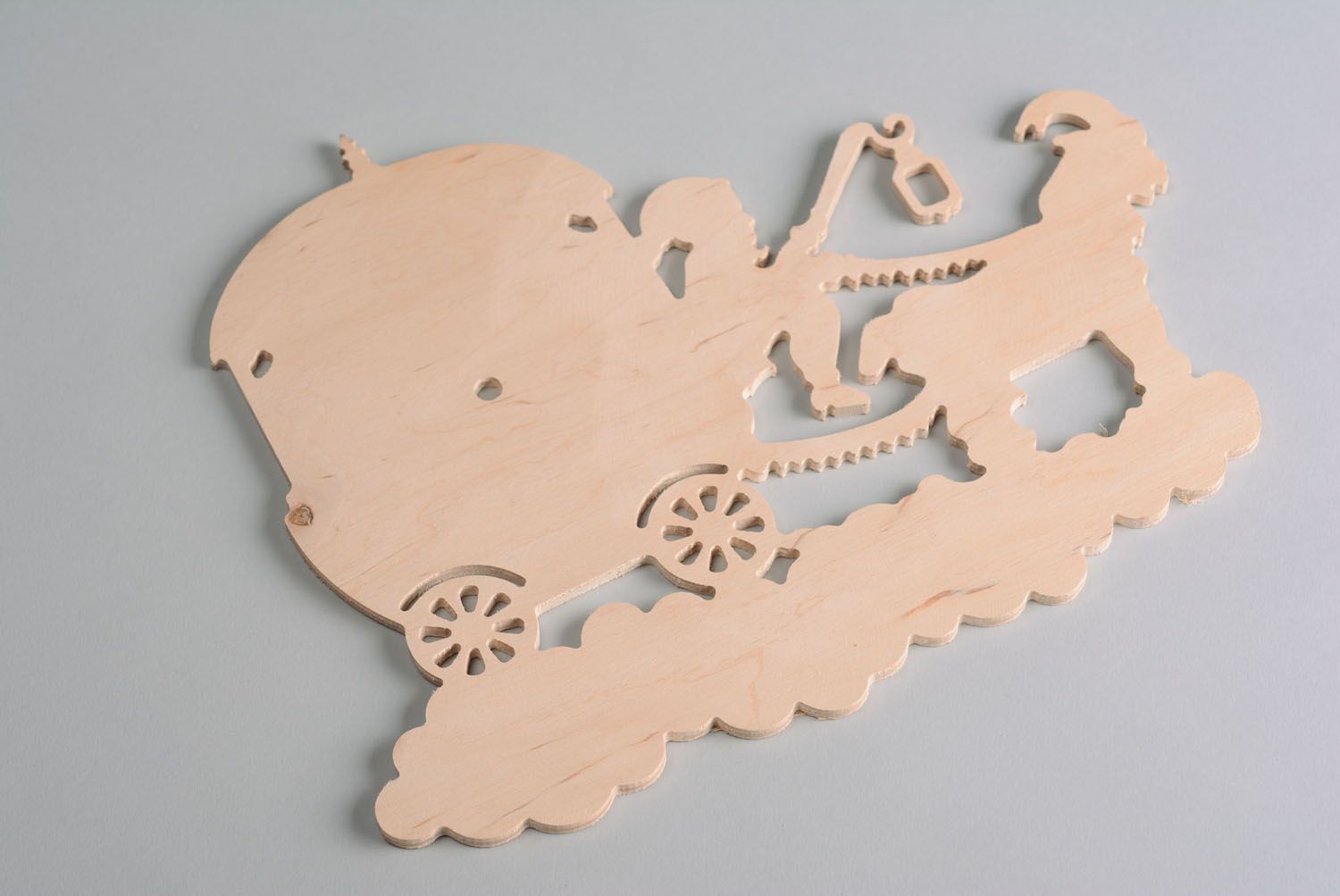 Wooden blank clock Carriage photo 2