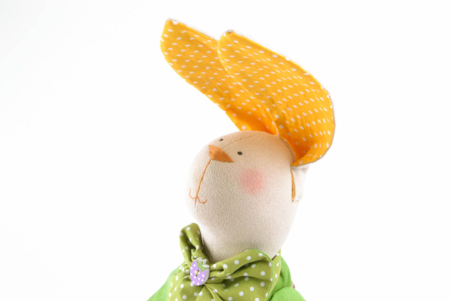 Handmade interior toy Rabbit Gardener photo 5