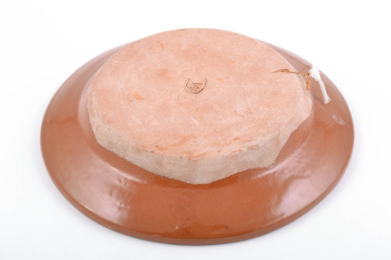 Декоративная тарелка настенная из глины с росписью круглая панно ручная работа фото 4