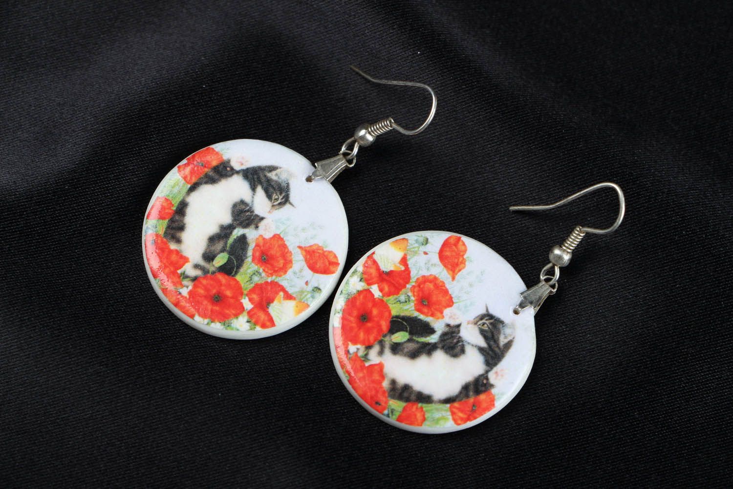 Earrings made of polymer clay  photo 2