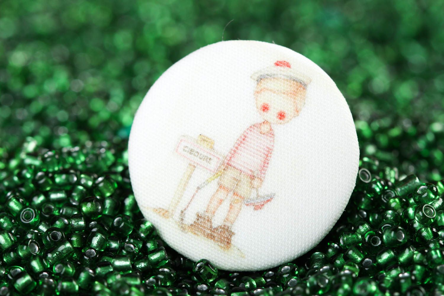 Botón infantil hecho a mano accesorio para ropa botón original de plástico foto 1