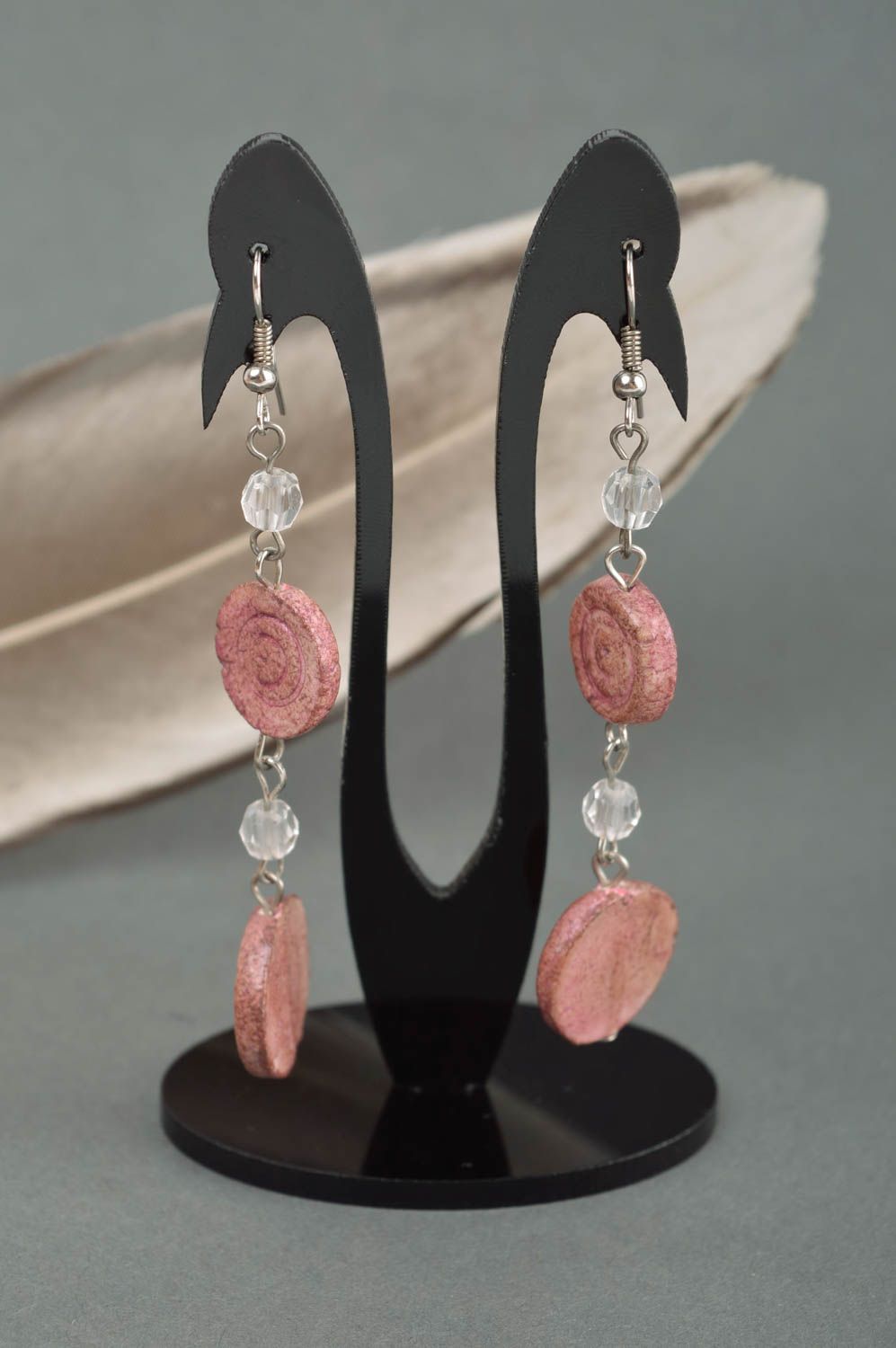 Beautiful handmade plastic earrings accessories for girls beautiful jewellery photo 1