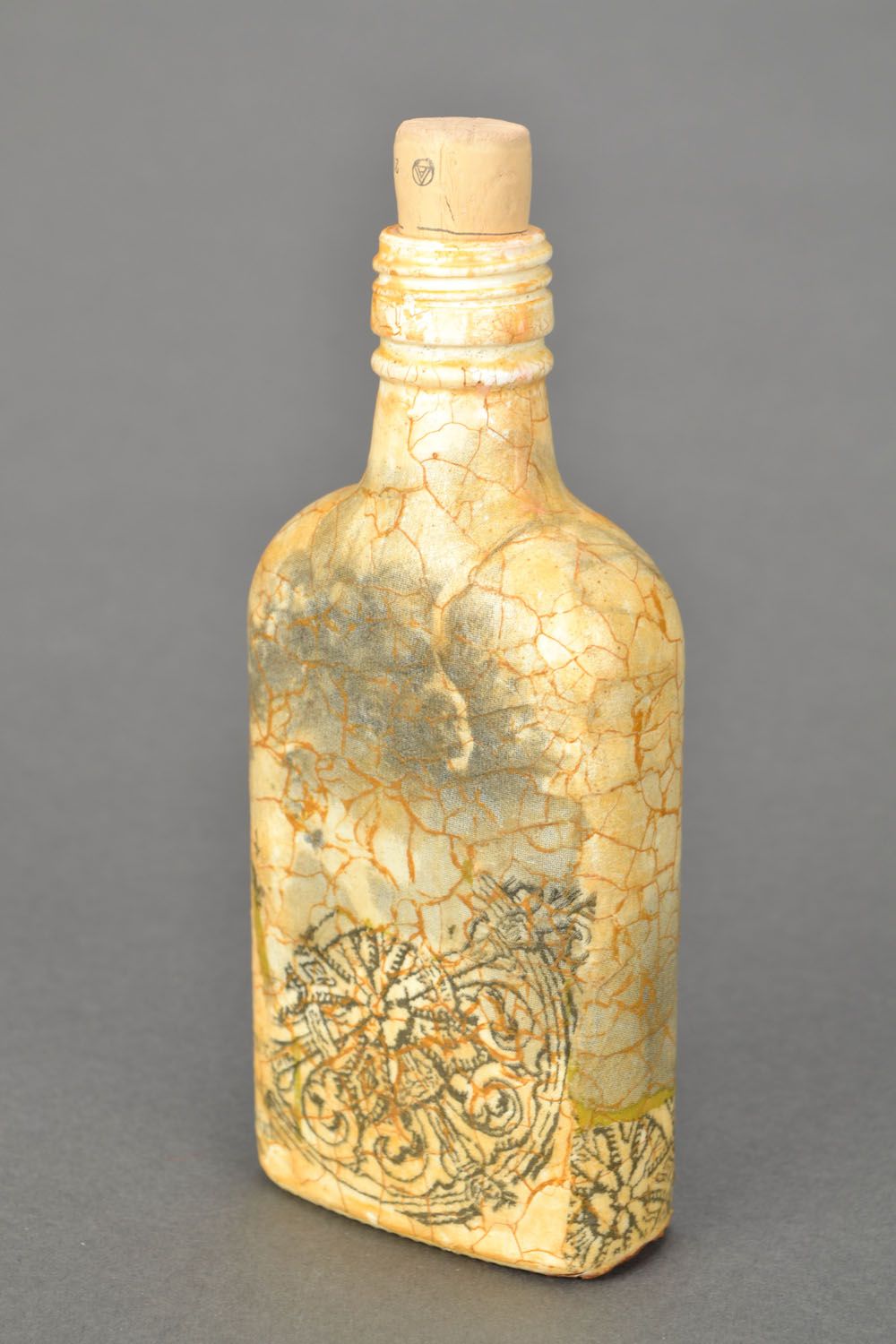 Decorative decoupage bottle photo 1