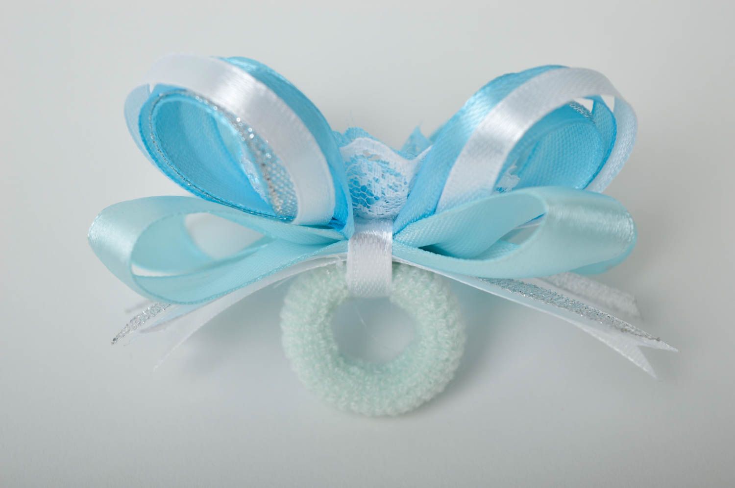 Beautiful handmade textile hair tie hair bow scrunchie accessories for girls photo 4