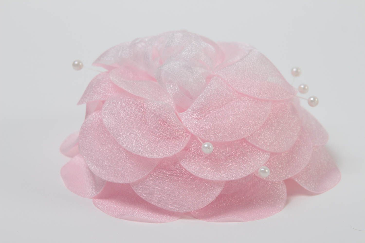 Goma para el pelo rosa hecha a mano accesorio para niñas regalo original foto 3