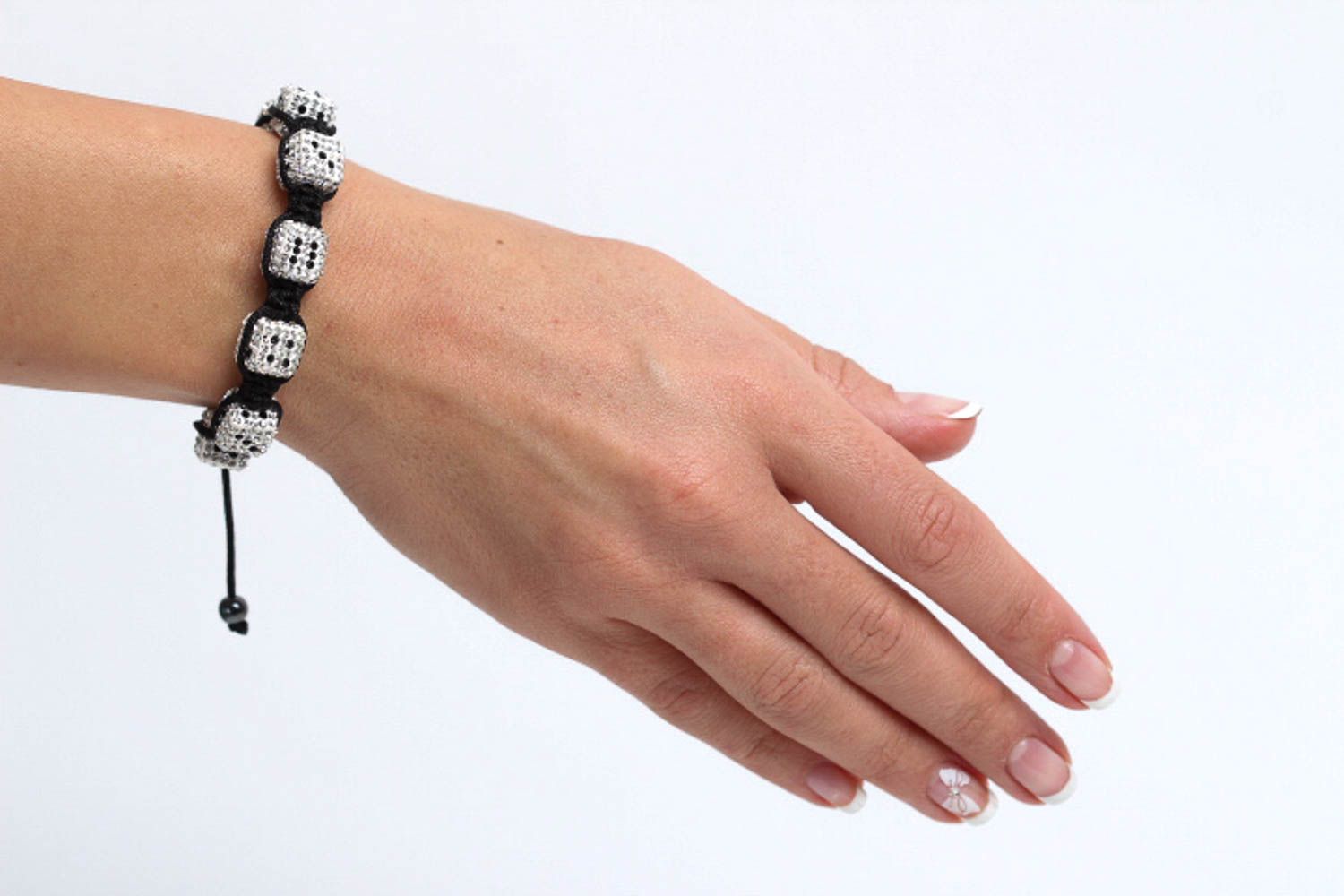 Woven bracelet handmade beaded bracelet with stylish evening jewelry for girls photo 4