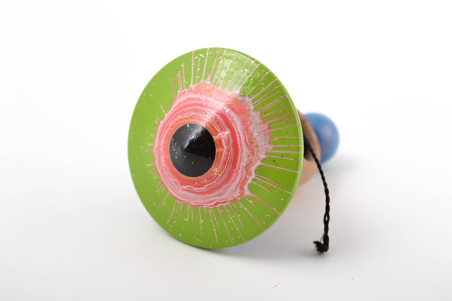 Игрушка ручной работы игрушка из дерева юла игрушка небольшая дизайнерская фото 2