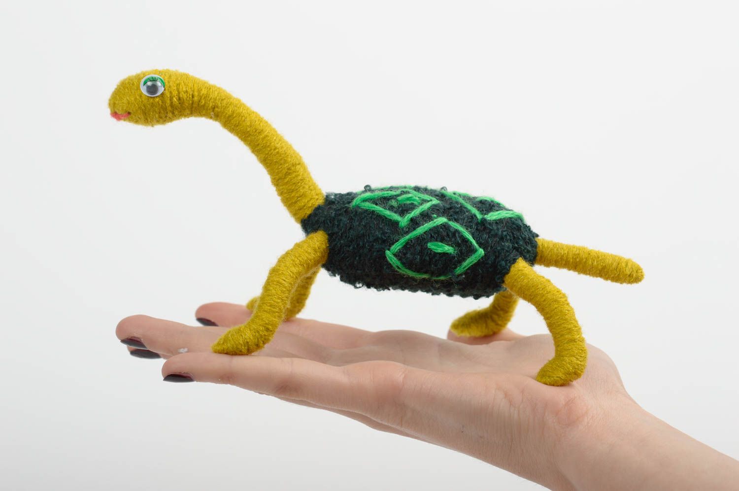 Игрушка черепаха ручной работы игрушка животное авторская игрушка из ниток фото 1