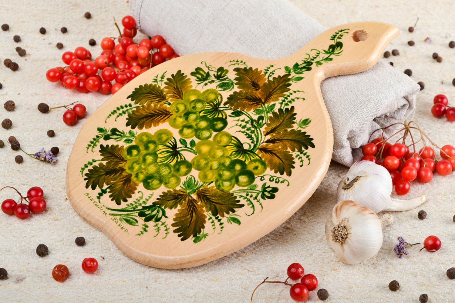 Handmade Schneidebrett aus Holz Küchen Geschirr Küche Dekor Geschenk für Frau foto 1
