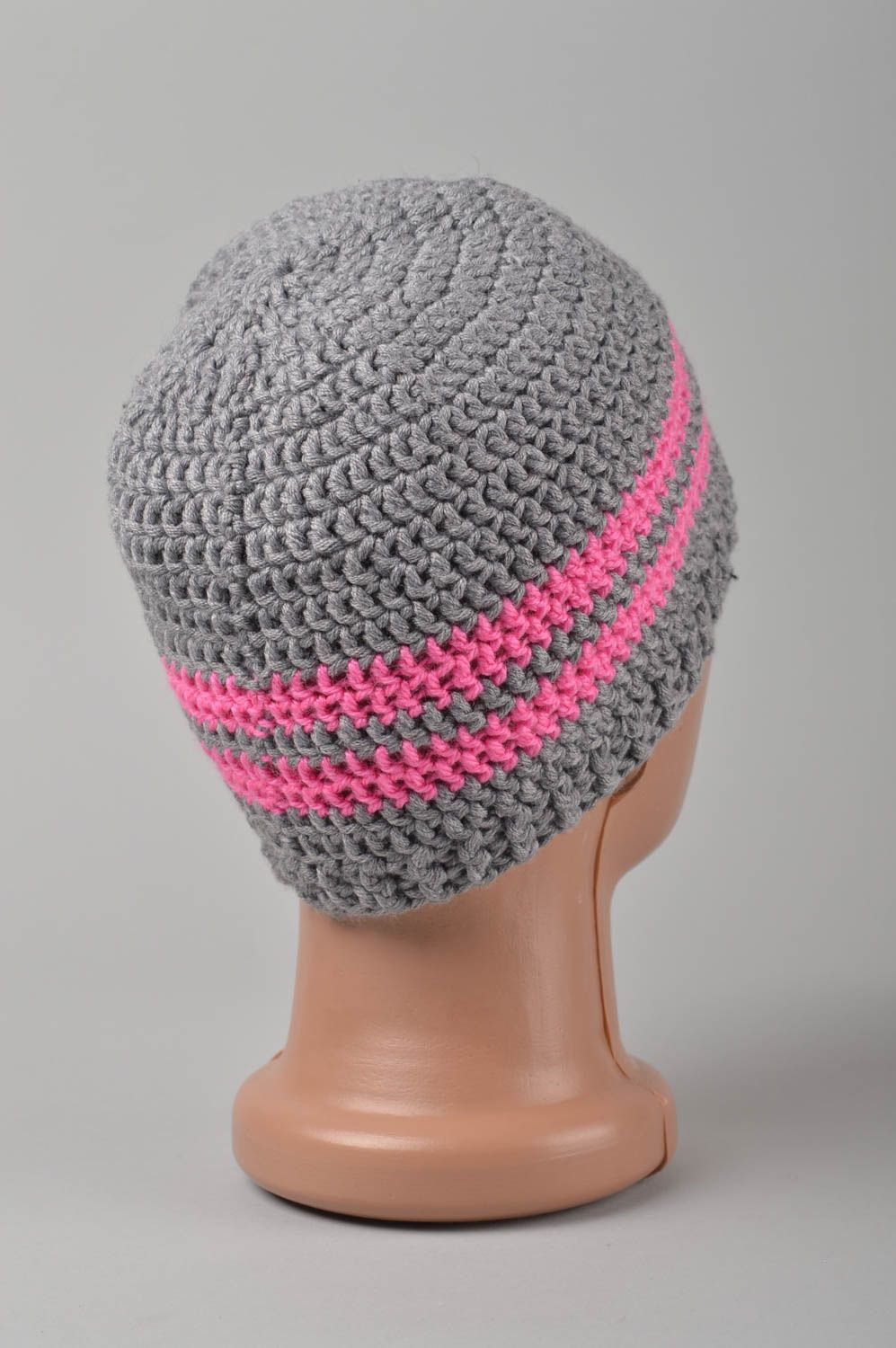 Handmade crocheted baby hat openwork hat for children warm baby hat gift  photo 5