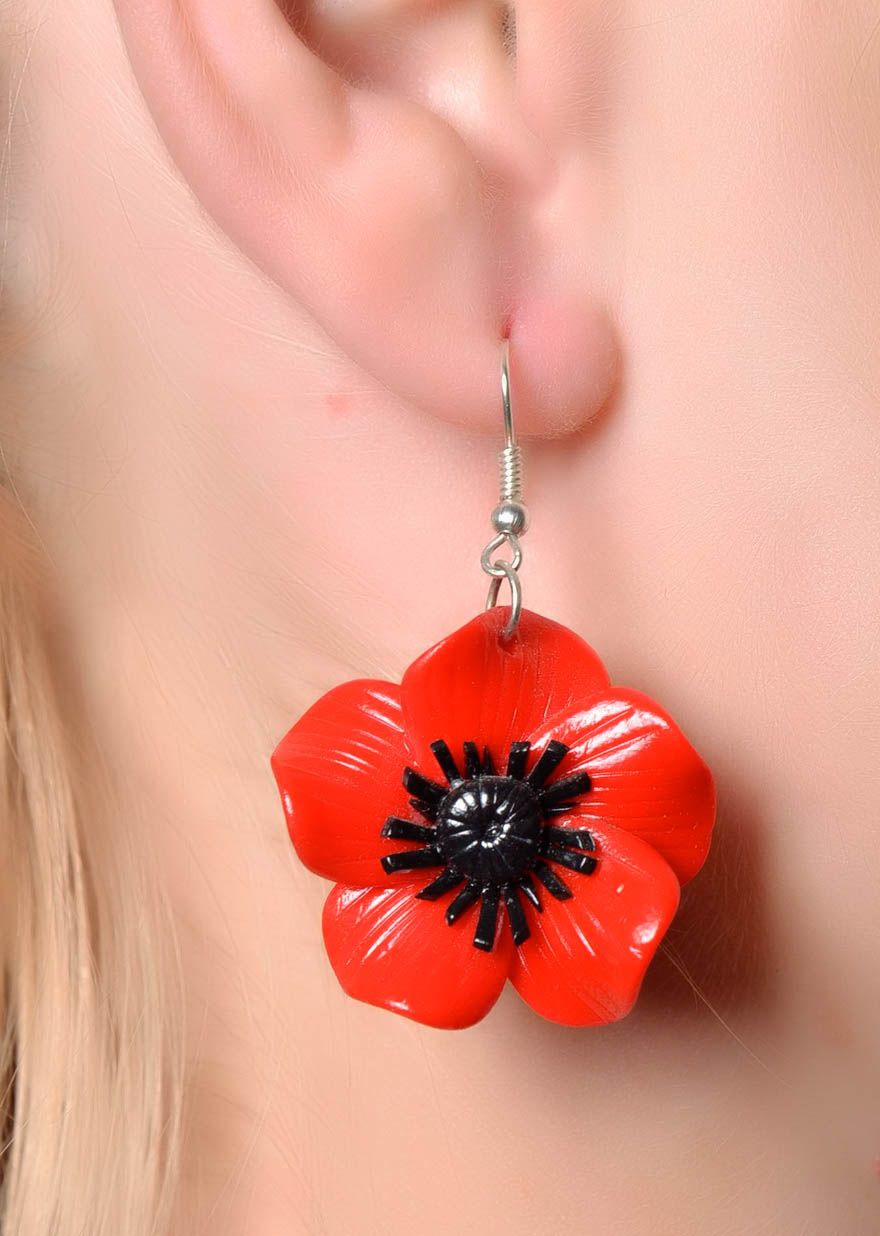 Earrings Poppies photo 5