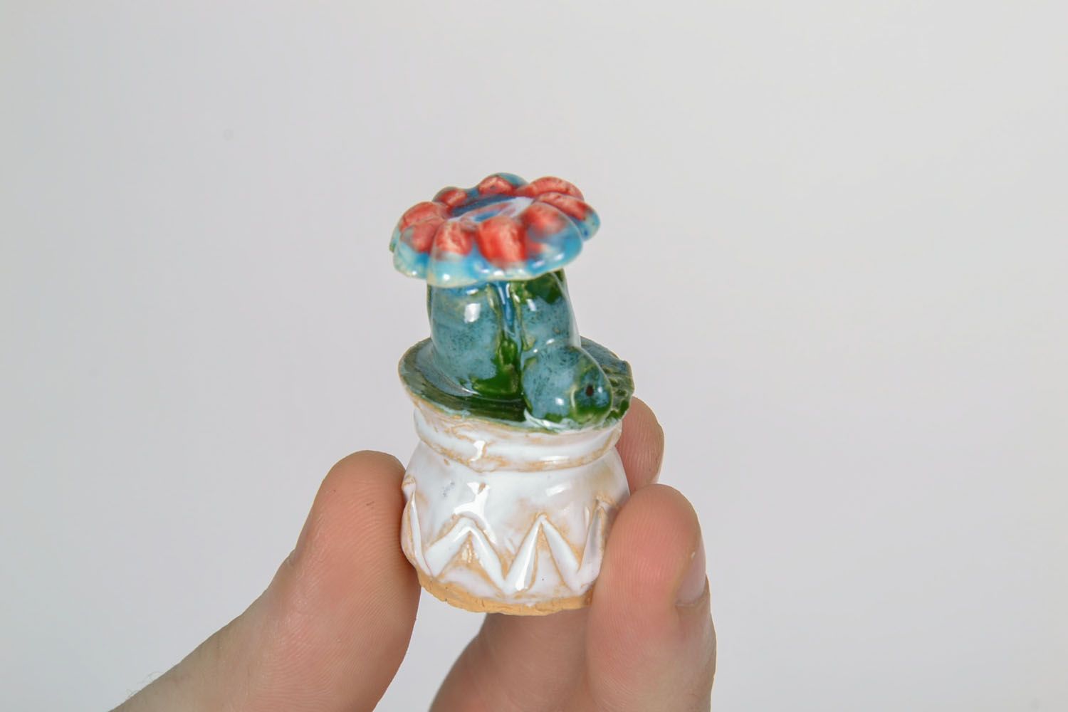 Ceramic figurine of cactus photo 2