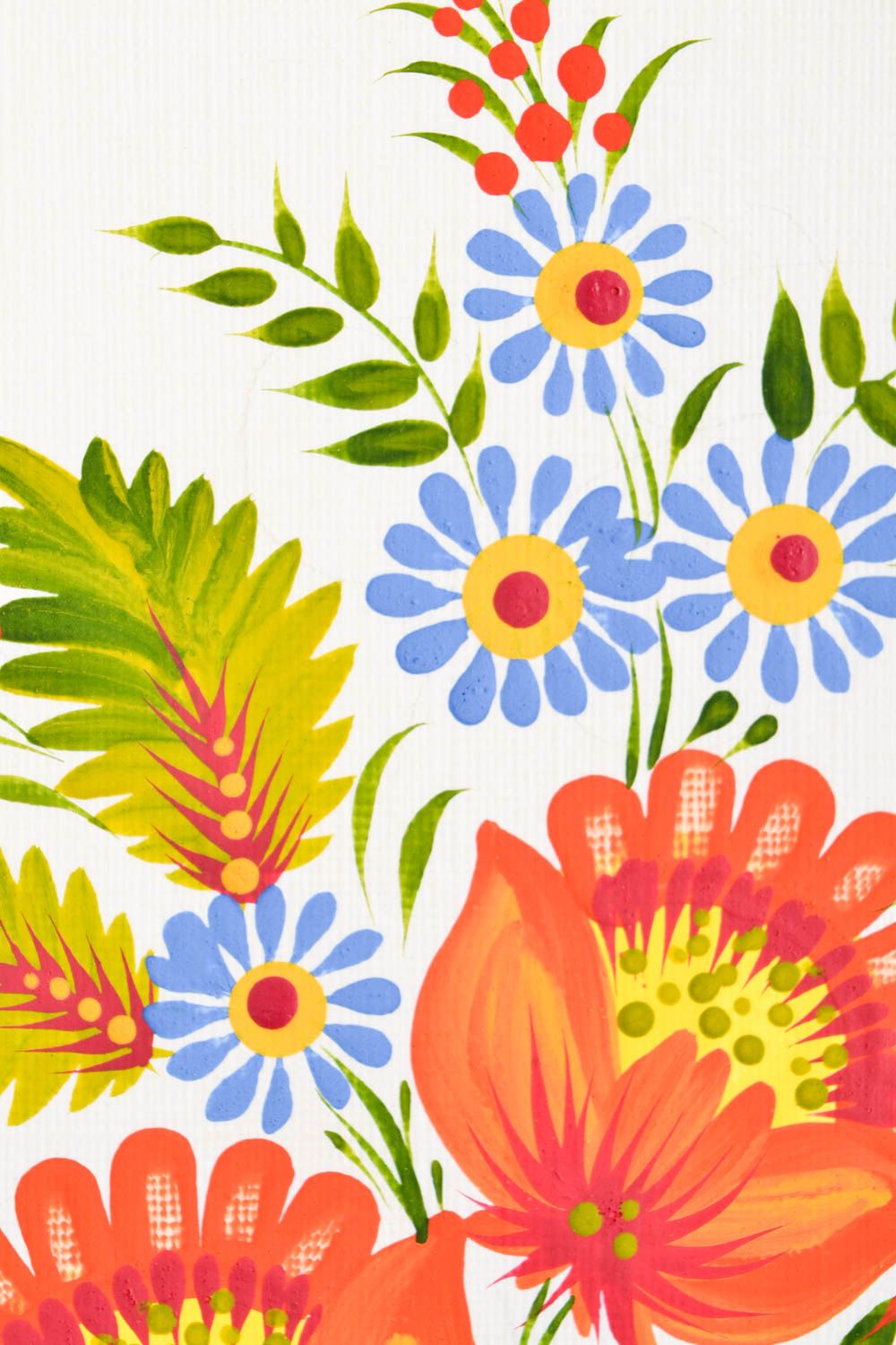 Carte de voeux faite main avec fleurs peinture de Petrykivka Petit cadeau photo 4