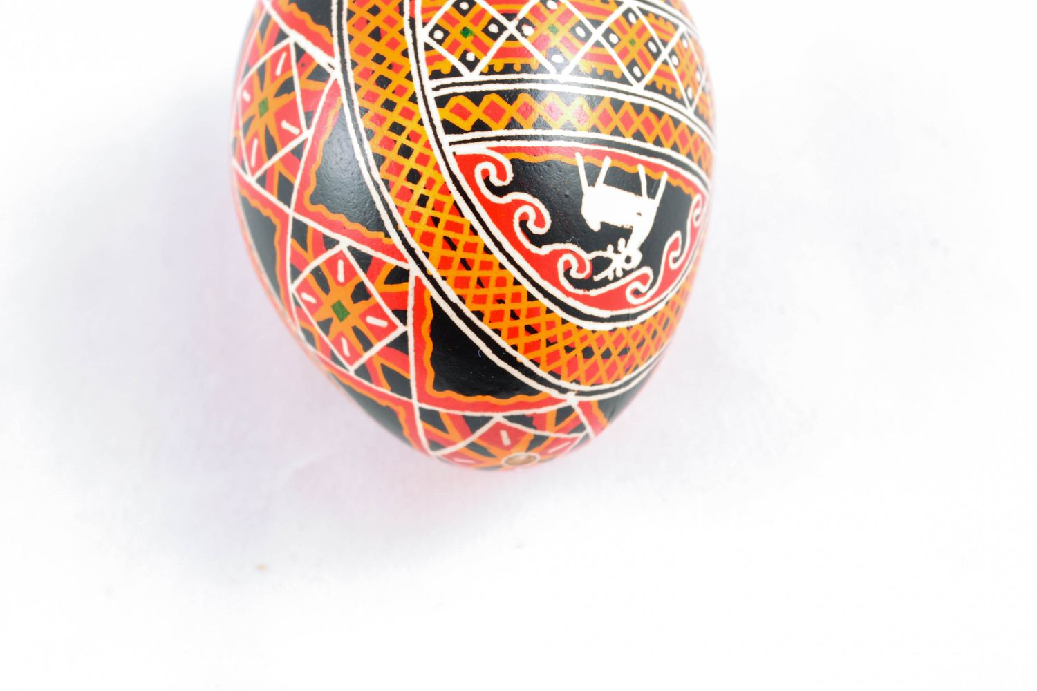 Œuf de Pâques fait main avec motifs animaux photo 4