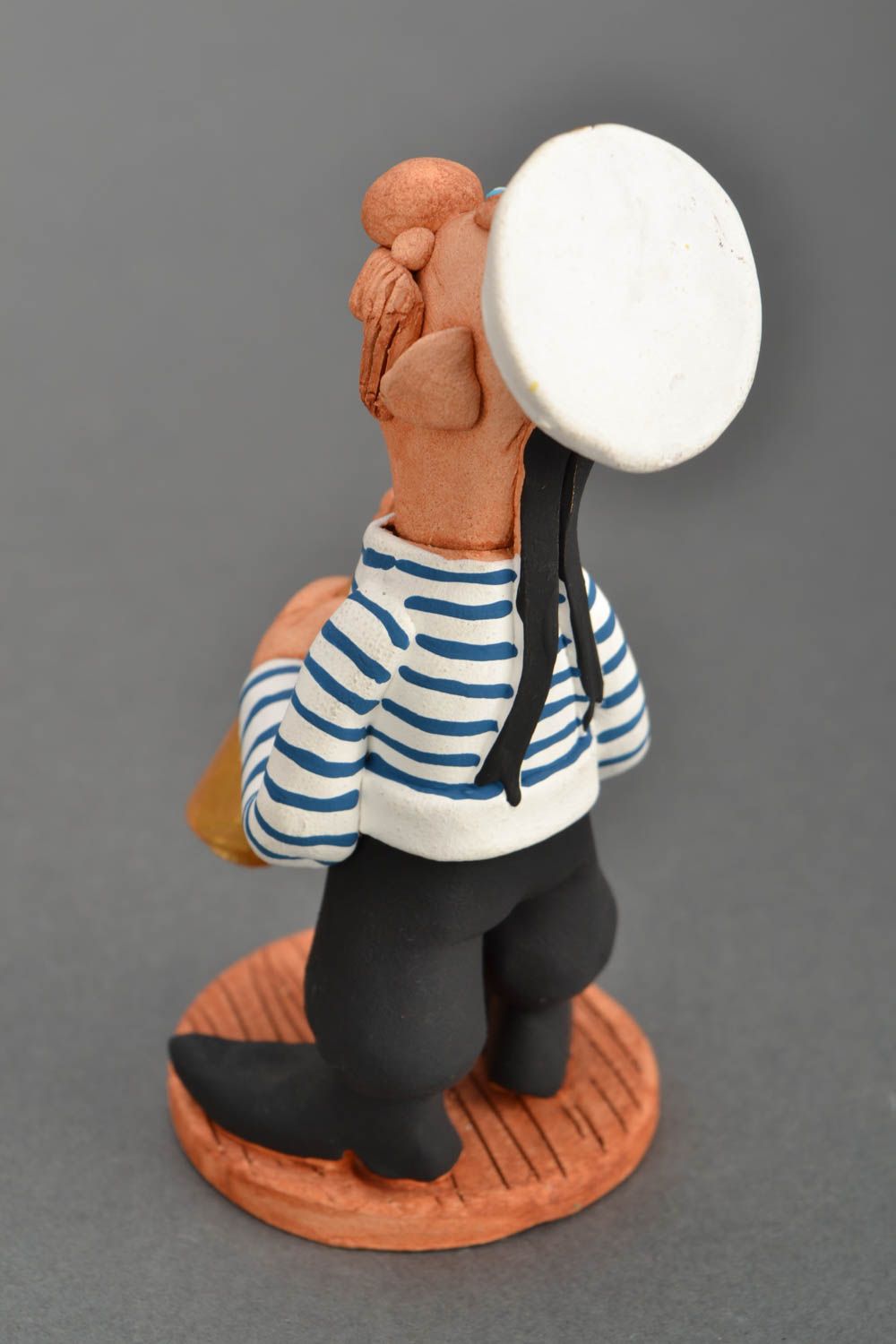 Homemade ceramic statuette Sailor with a Telescope photo 5