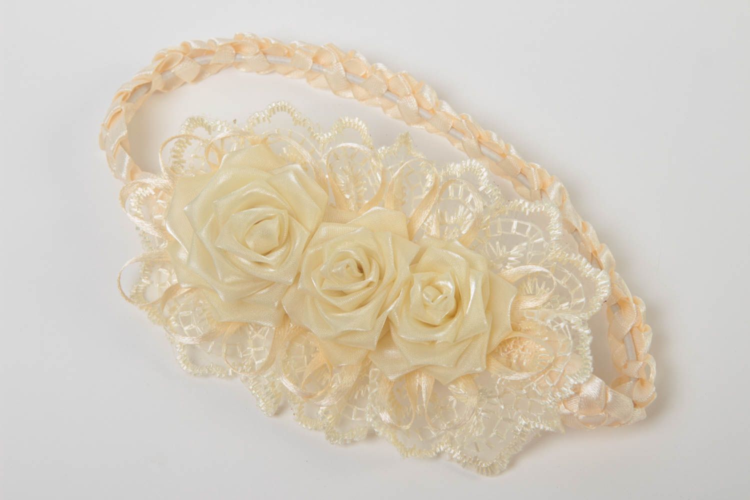 Schmuck handgemacht Haarband mit Blumen Accessoires für Haare Geschenk Ideen foto 2