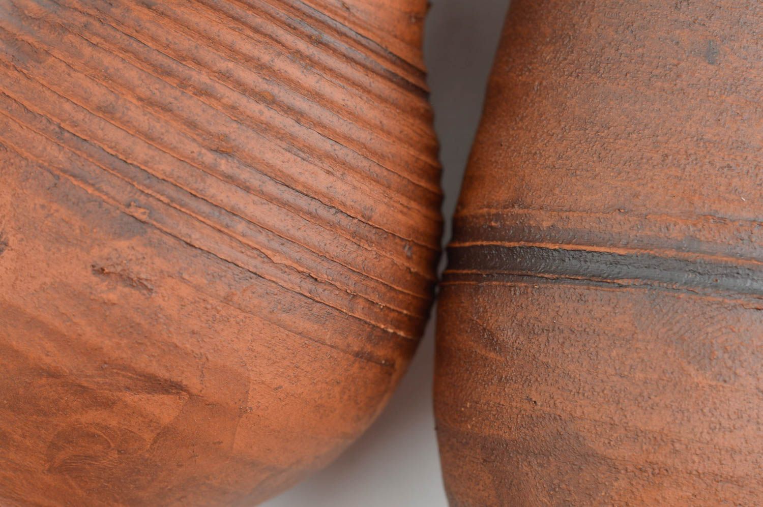 Keramik Geschirr handgefertigt Keramik Krüge Frauen Geschenke 3 Stück braun foto 5