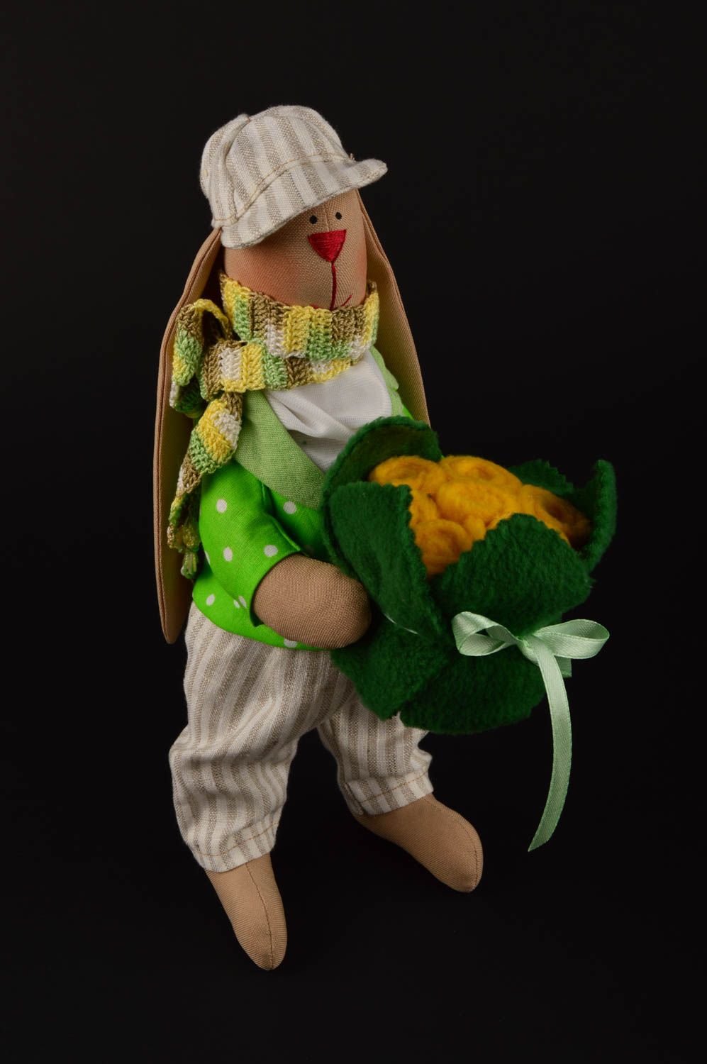 Handmade collectible doll stuffed toys designer dolls fabric doll nursery decor photo 1