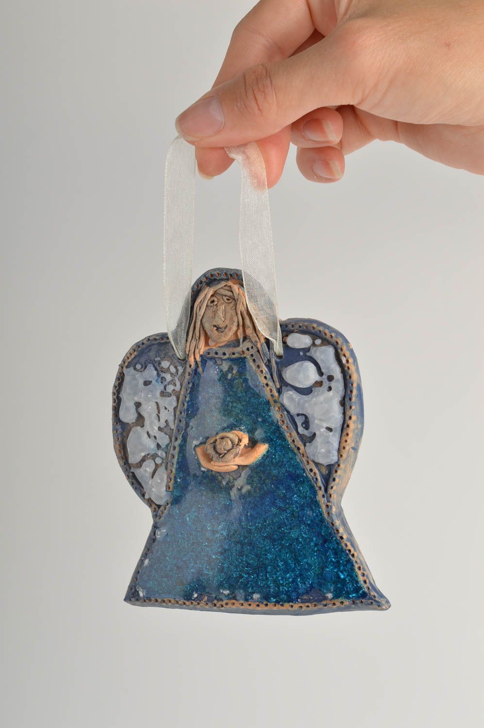 Figura de ángel hecha a mano objeto de decoración de pared souvenir original foto 2