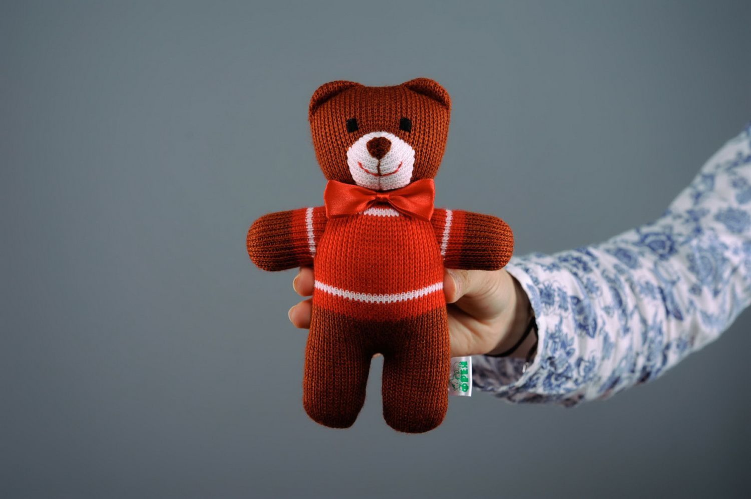 Soft knitted toy Bear photo 1