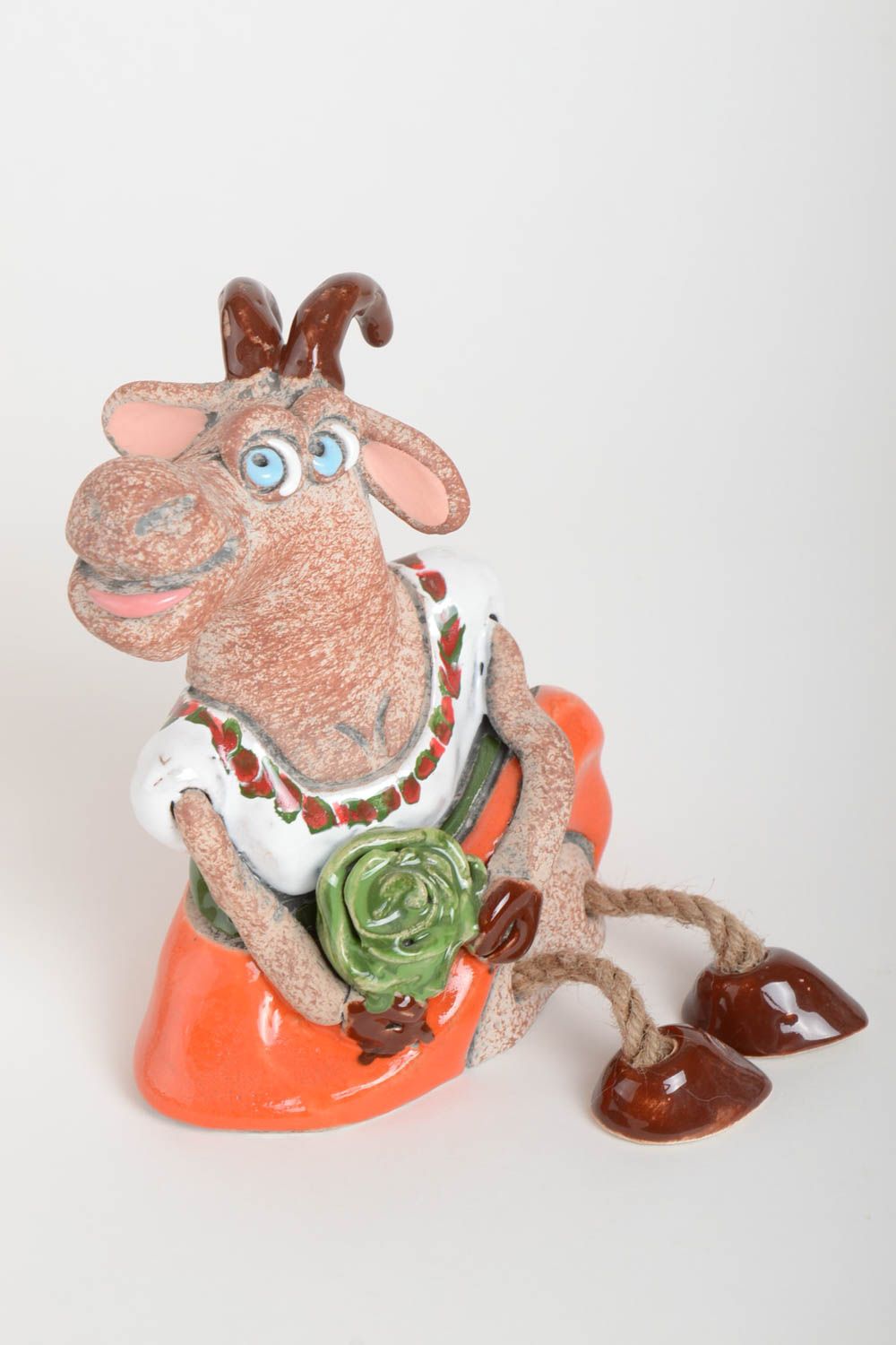 Handmade Keramik Spardose Geschenk für Kinder originell Haus Deko aus Ton foto 2