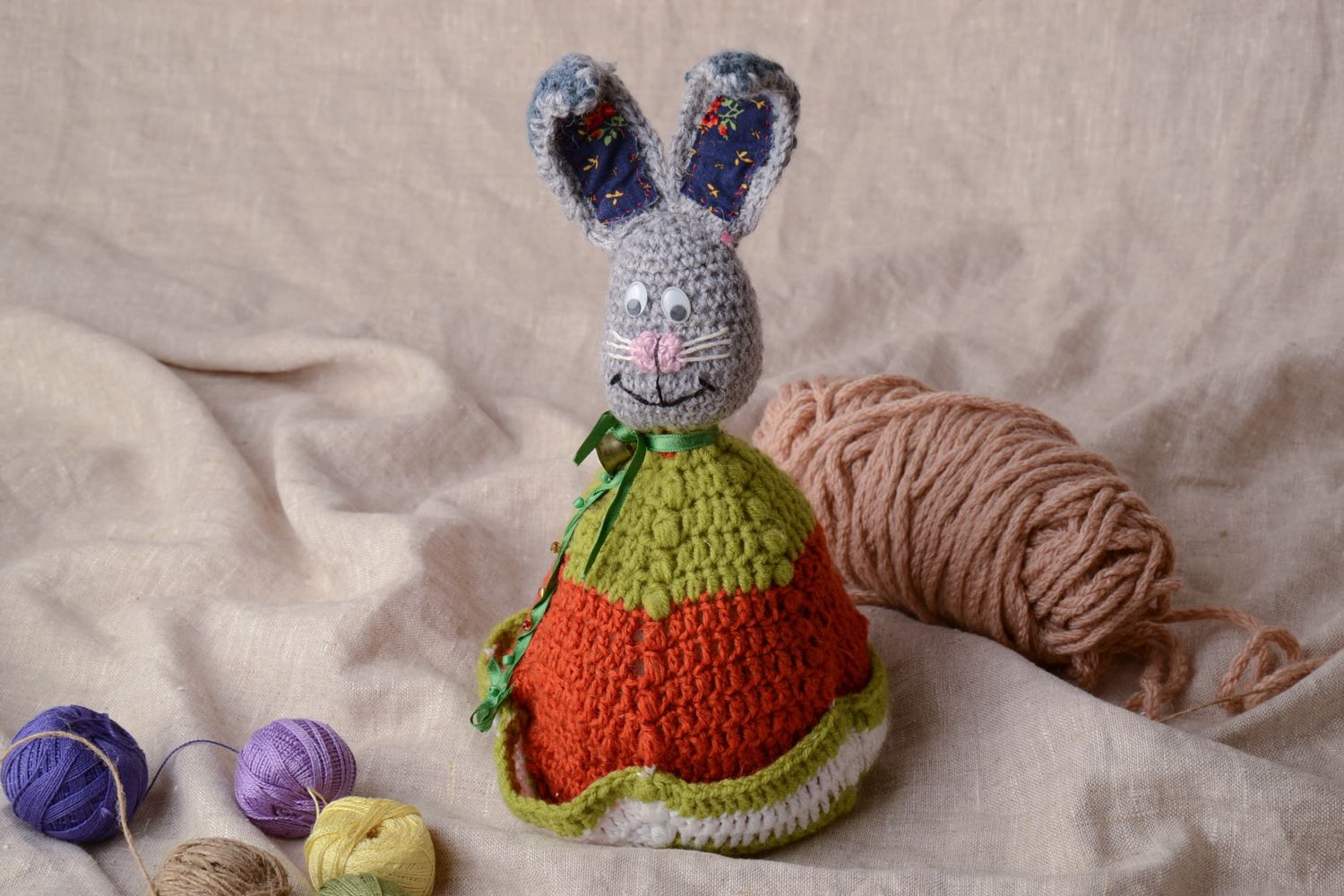 Soft crochet toy hare photo 1