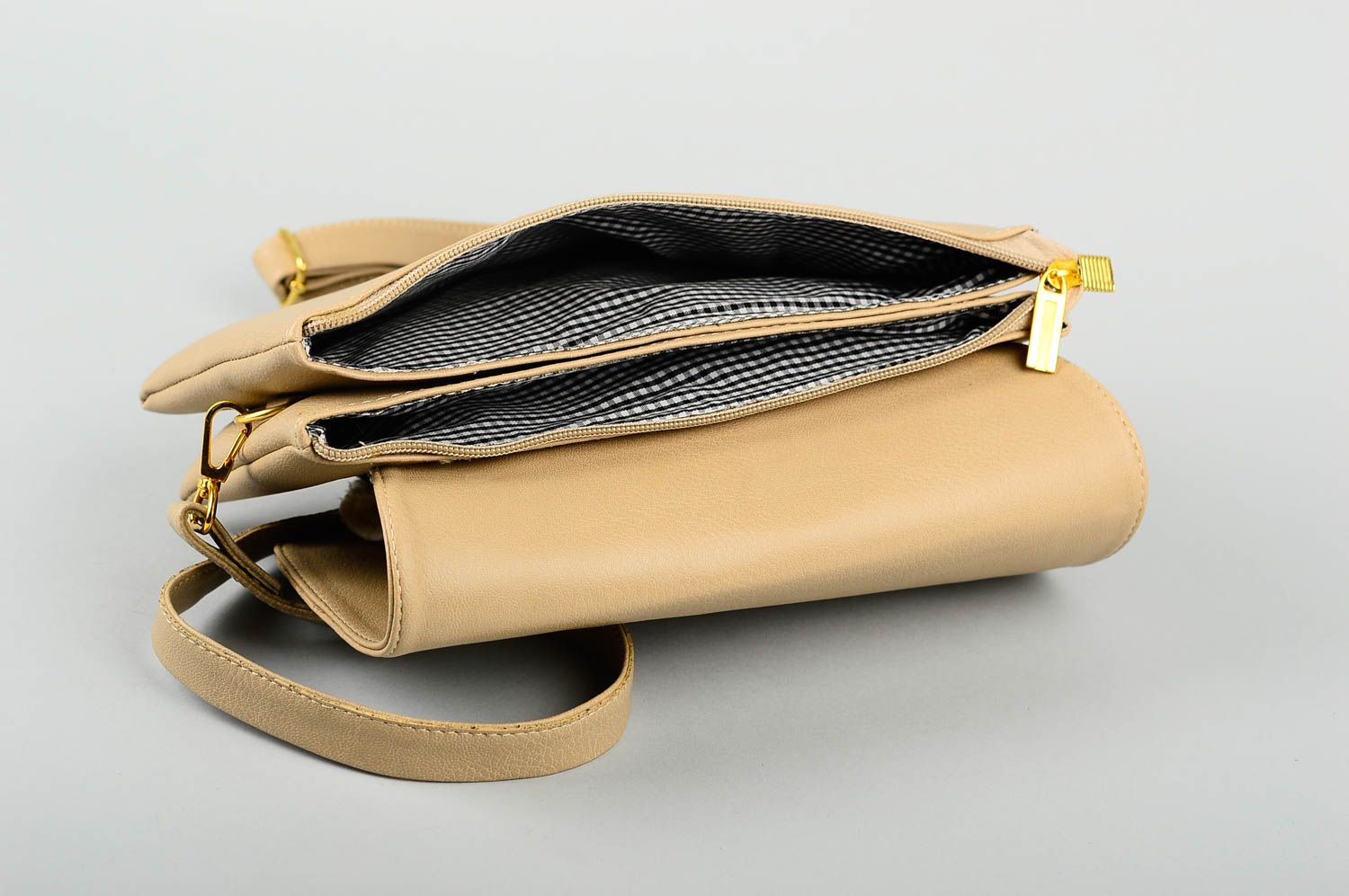 Unusual handmade bag design leather shoulder bag leather goods gifts for her photo 3