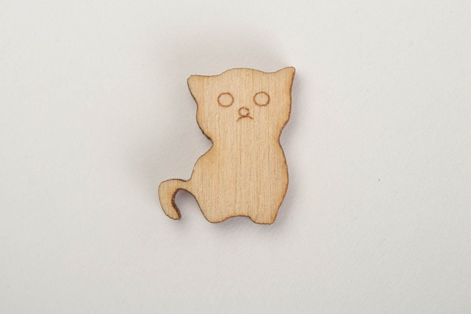 Handmade plywood blank wood craft DIY brooch scrapbooking ideas small gifts photo 3