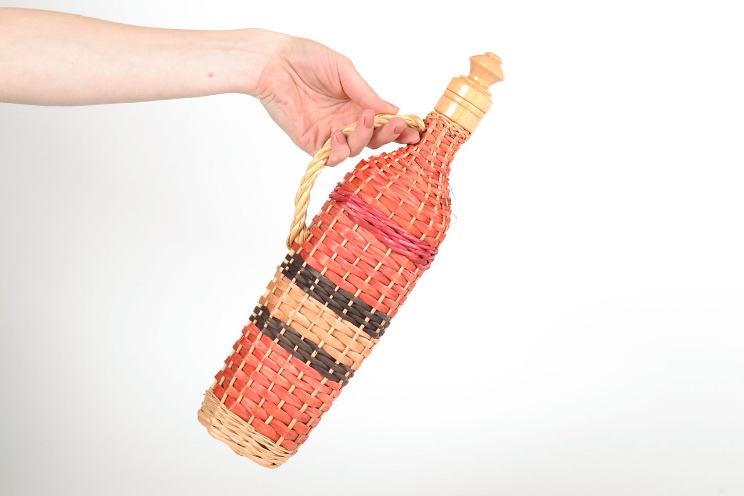Decorative bottle with willow photo 5