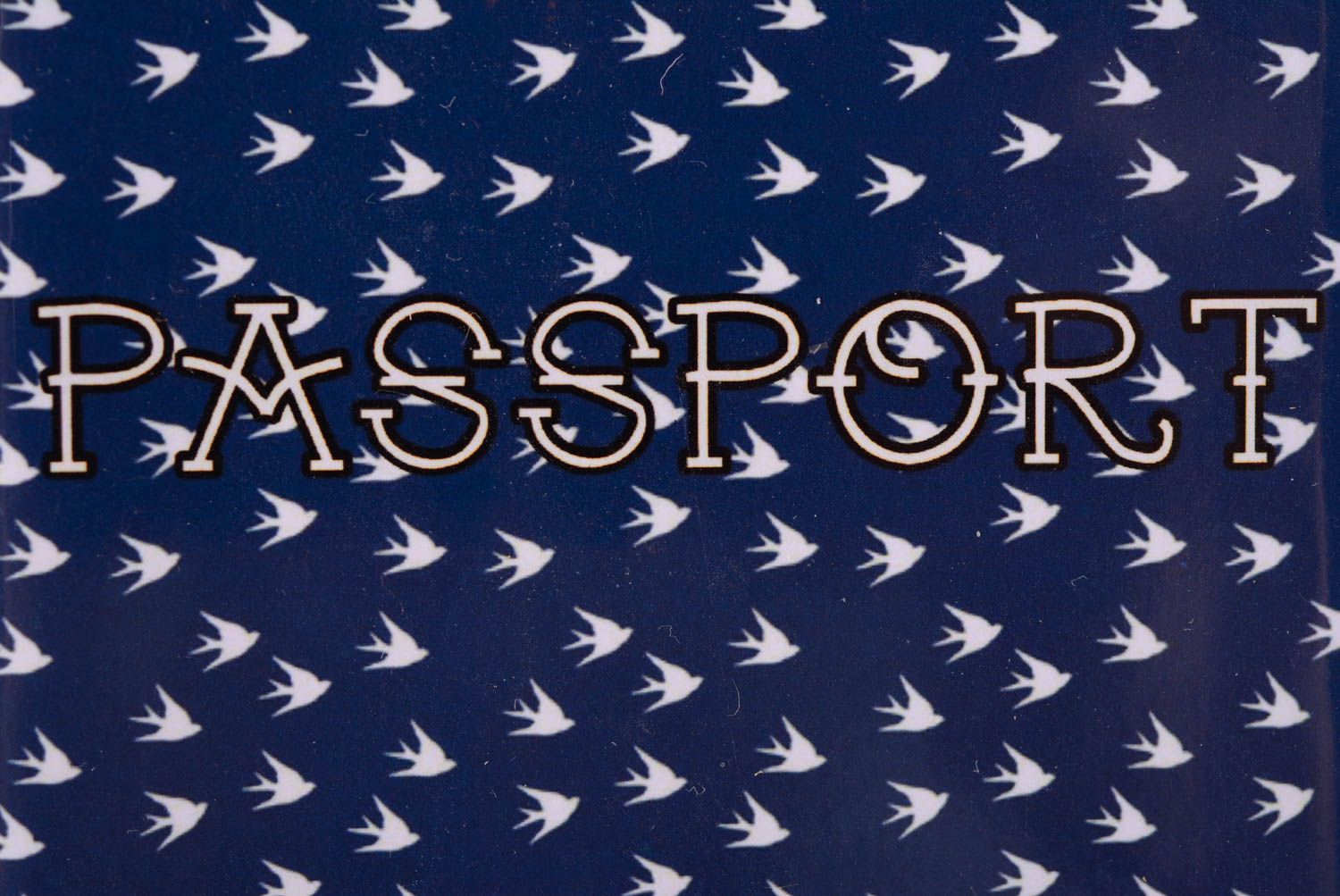 Handmade Reisepass Umschlag Pass Schutzhülle Geschenk für Freund dunkelblau foto 3