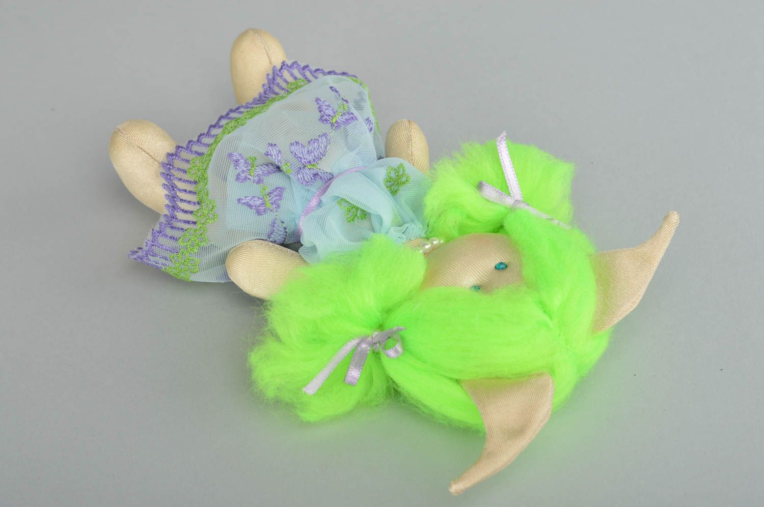 Muñeco de trapo hecho a mano juguete de peluche decoración de hogar Elfo foto 4