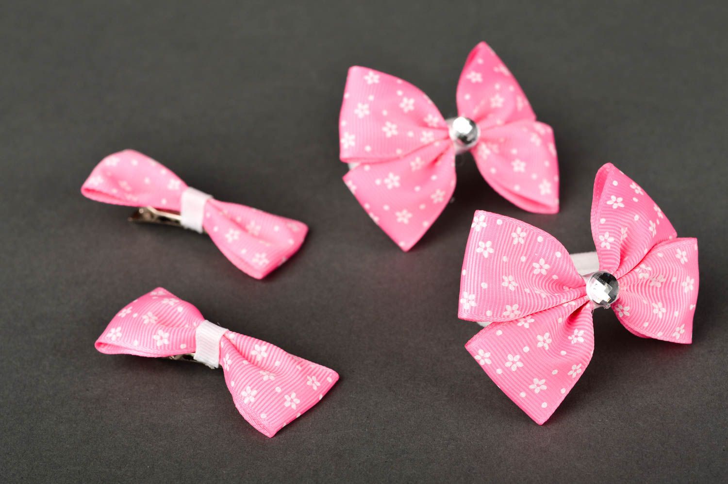 Adornos para el pelo rosados accesorios de moda artesanales regalos para niñas foto 4