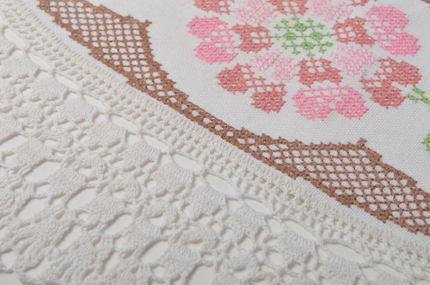 Handmade openwork napkin oval crocheted napkin home decor ideas lace napkin  photo 3