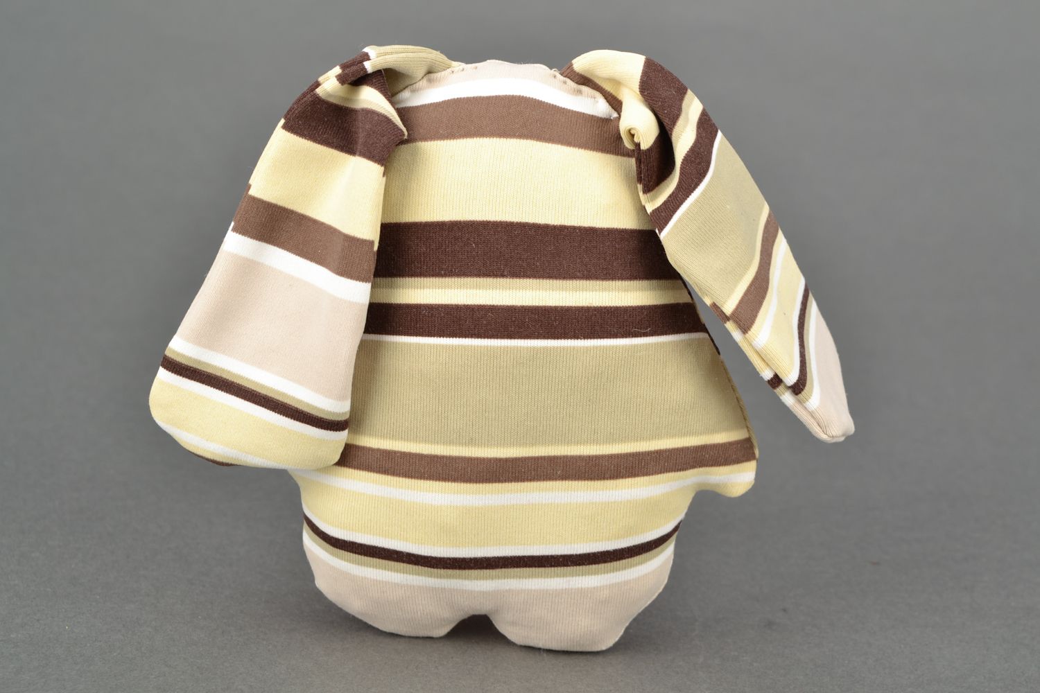 Small striped soft toy hare photo 4