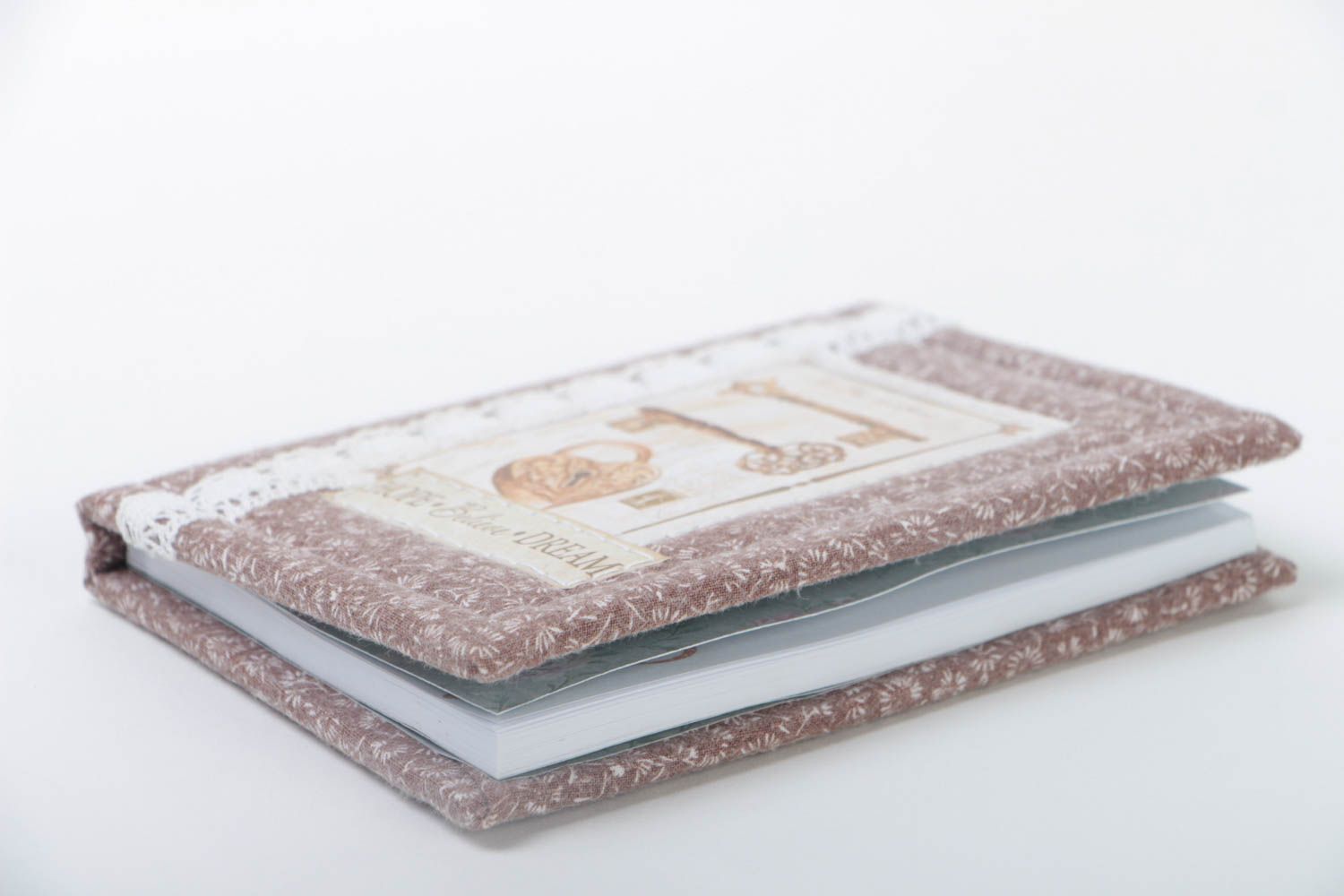 Handmade braunes Designer Notizbuch Geschenk für Frauen Scrapbooking Notizbuch  foto 3