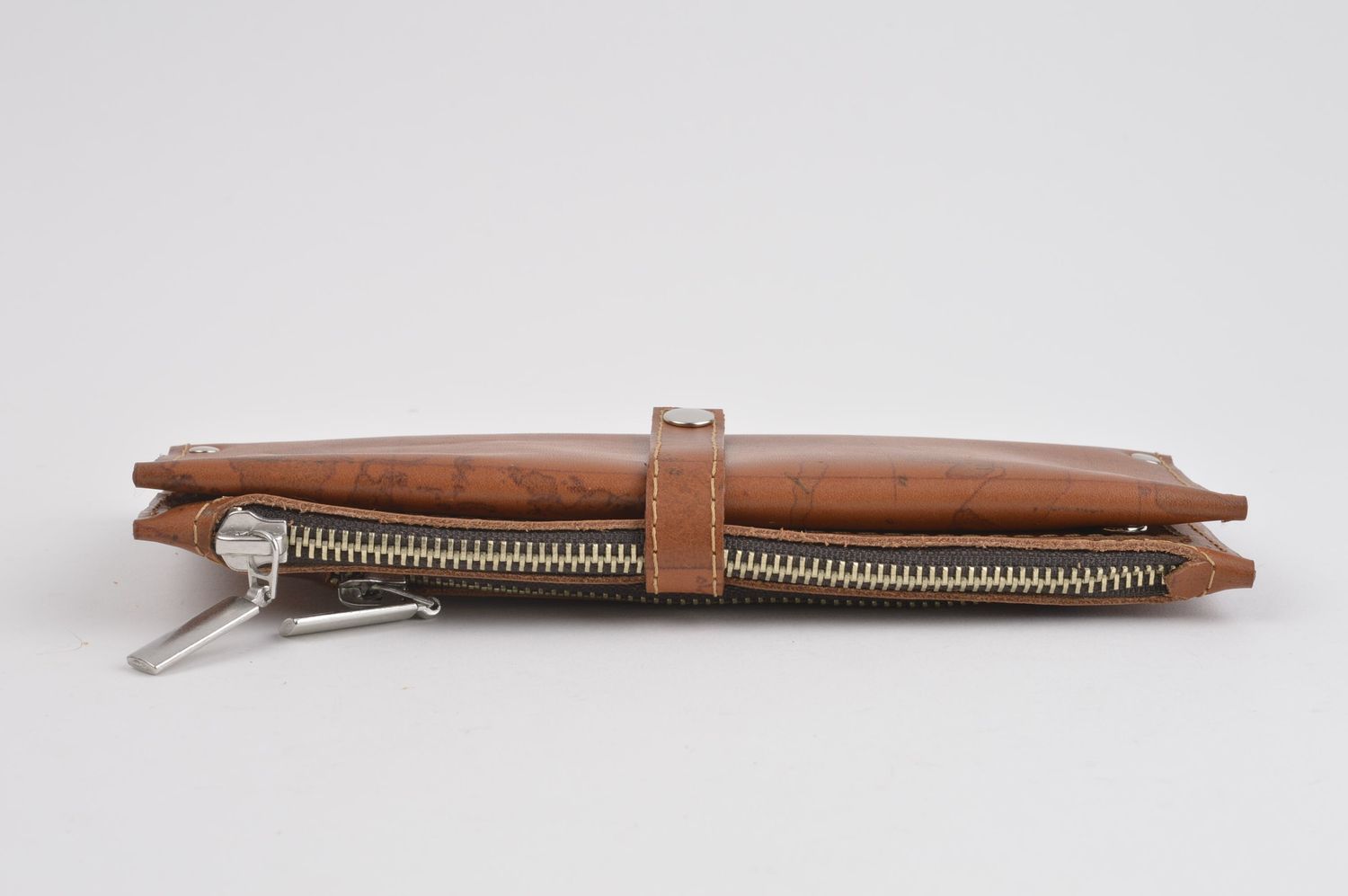 Мужское портмоне handmade кожаный кошелек коричневый аксессуар для мужчин фото 2