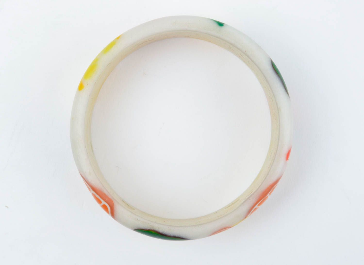 Bracelet en pâte polymère avec fruits fait main design original pour été photo 3