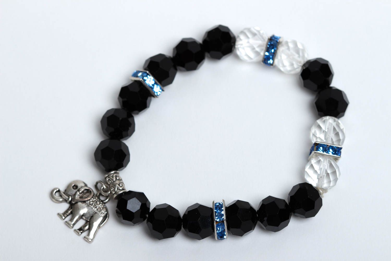 Crystal beads bracelet handmade woven bracelet fashion jewelry with crystal photo 2