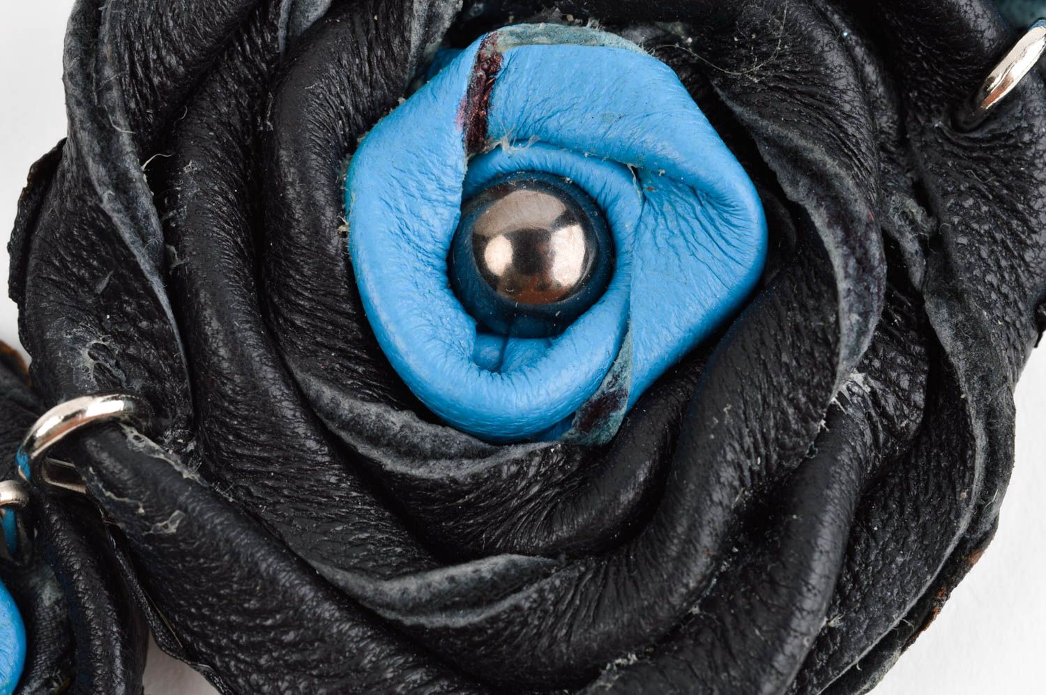 Handmade Leder Schmuck Leder Halskette Modeschmuck Collier stilvoll schwarz foto 5