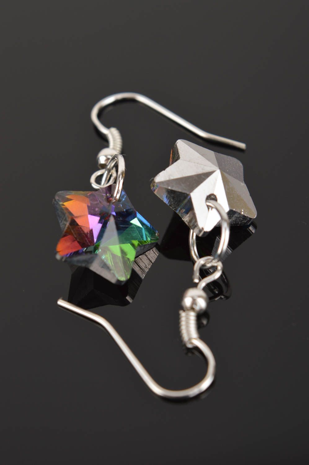 Handmade earrings crystal jewelry earrings with charms designer jewelry photo 2
