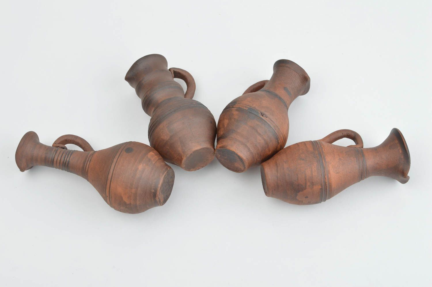 Set of 4 decorative small ceramic pitchers for home décor 0,8 lb photo 4