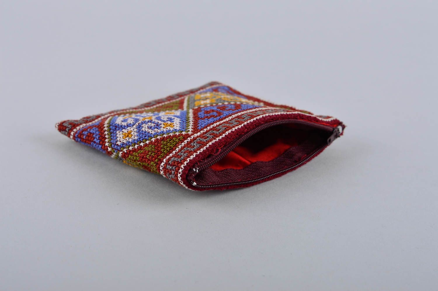 Unusual handmade fabric wallet purse designs luxury bags modern embroidery photo 5