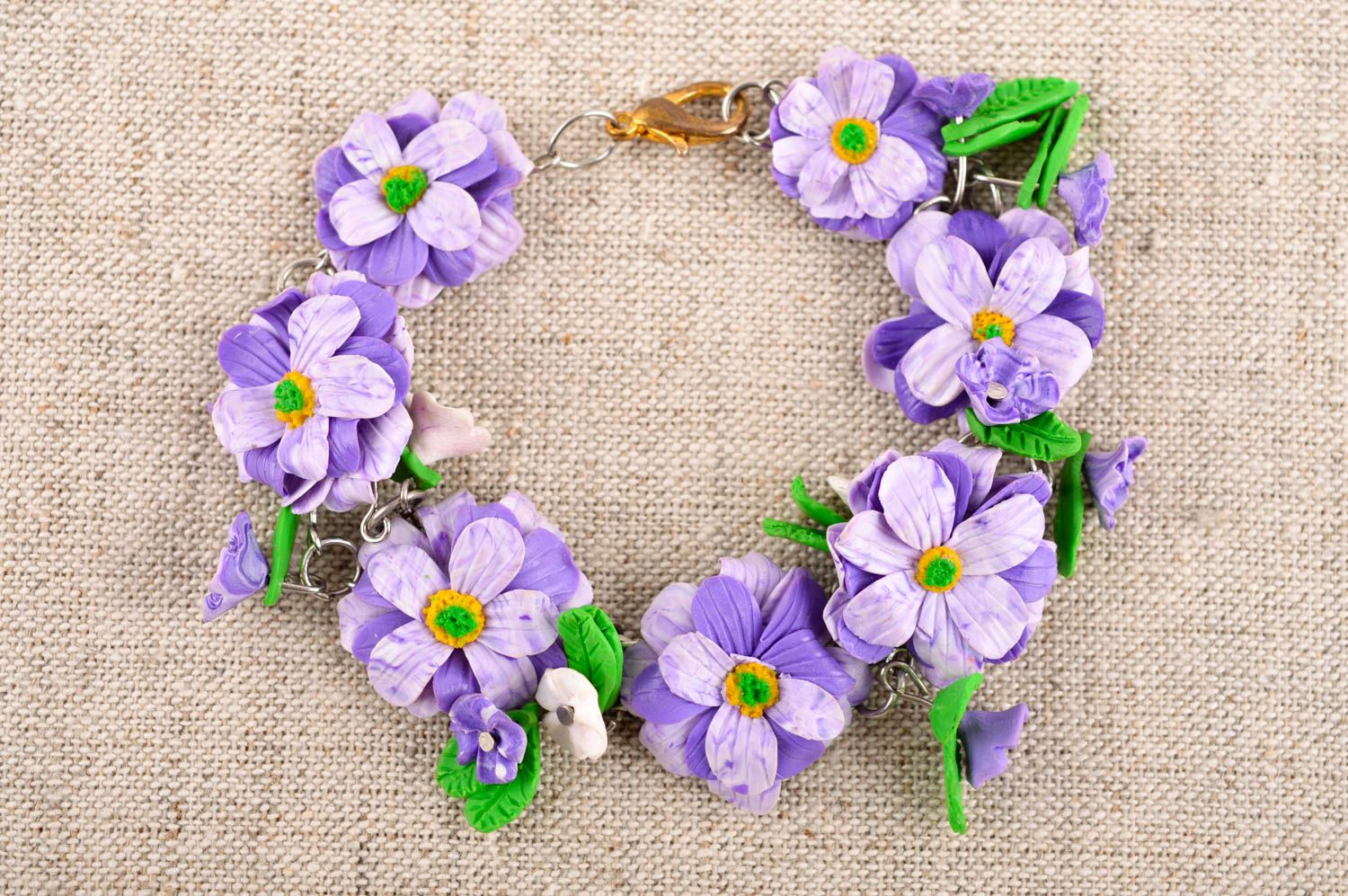 Armband mit Blumen handmade Armband Damen stilvolles Geschenk für Frauen foto 1