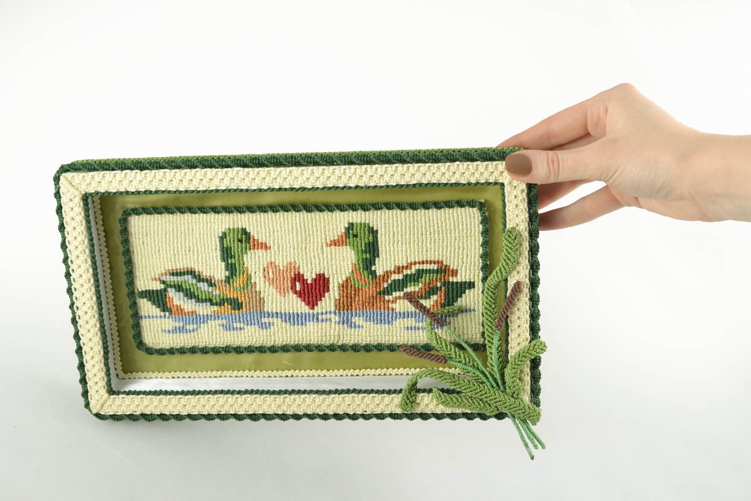 Handmade panel Ducks in Love photo 4