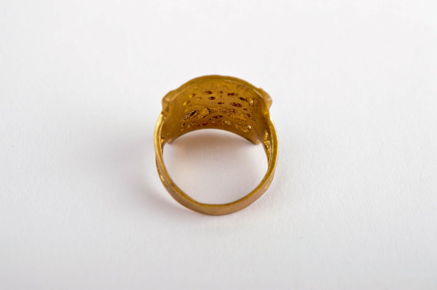 Кольцо ручной работы украшение из латуни модное кольцо маленькое необычное фото 5