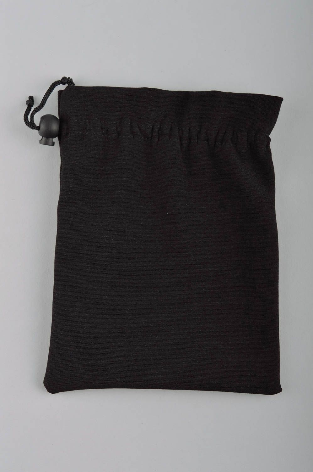 Кошелек из ткани ручной работы женский кошелек черный мешочек для монет фото 3