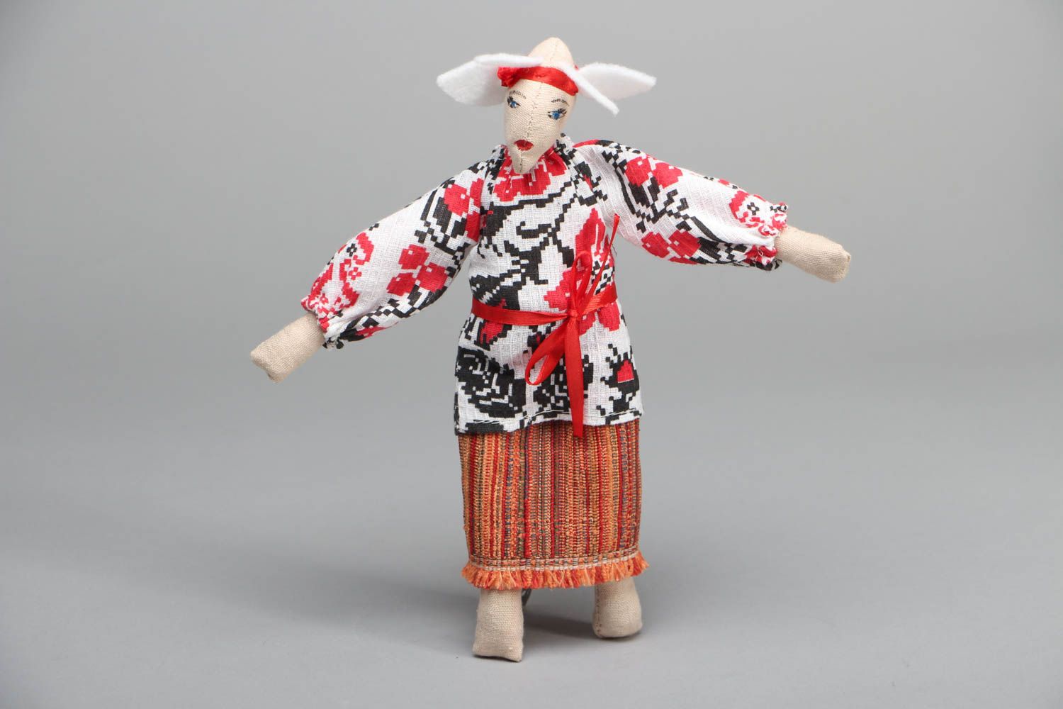 Handmade soft doll in folk suit photo 1