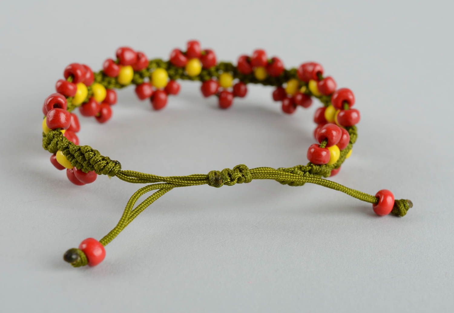 Handmade bracelet designer bracelet textile jewelry unusual accessories photo 5